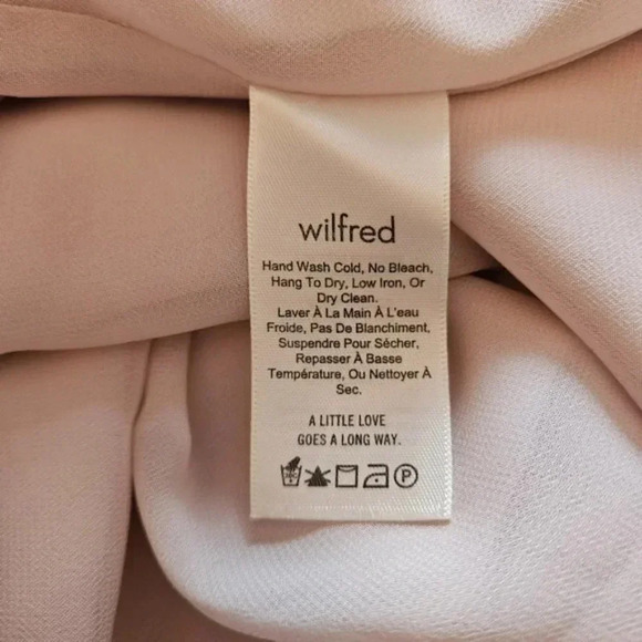 Wilfred Aritzia Neuchatel Off Shoulder Floral Print Mini Dress Dusty Pink XXS. - Picture 14 of 14